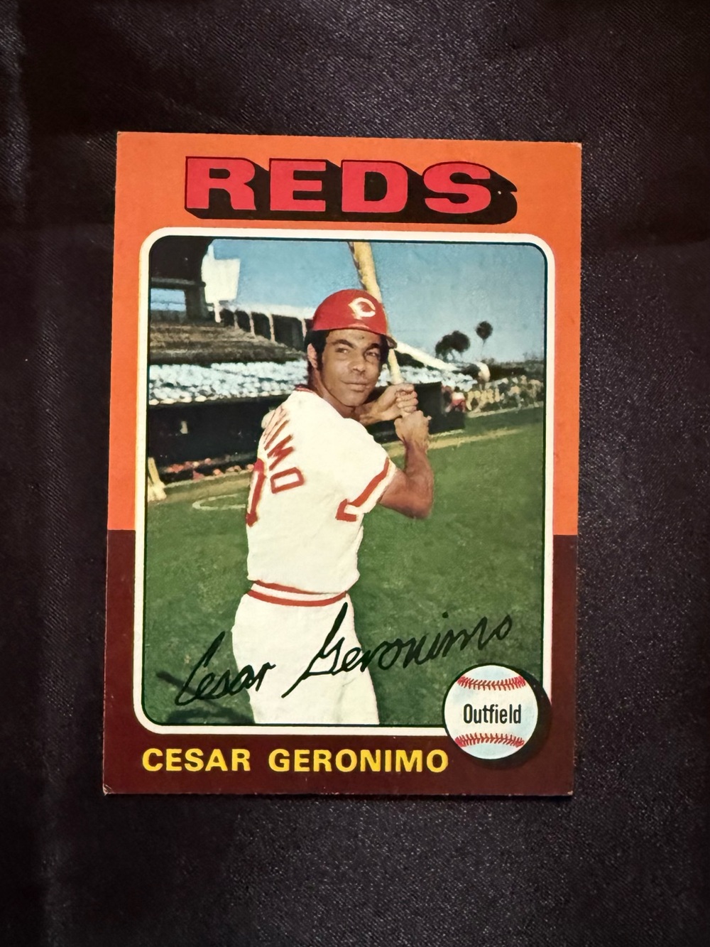 Cesar Geronimo #41 Topps 1975, Cincinnati Reds, Superbly Centered, MT/NM